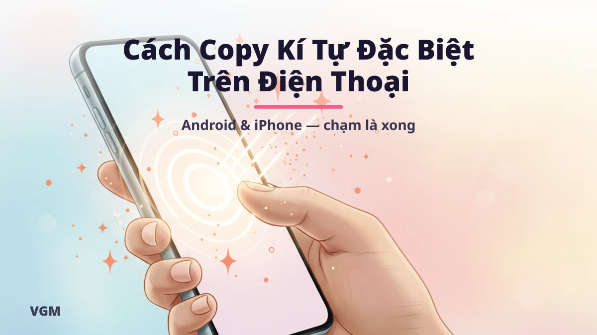 Cách copy kí tự đặc biệt trên điện thoại Android và iPhone
