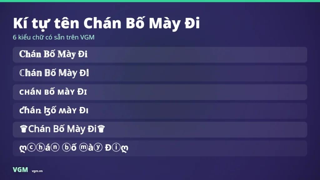 Tên Chán Bố Mày Đi Kí Tự Đặc Biệt – Nickname FF Trêu