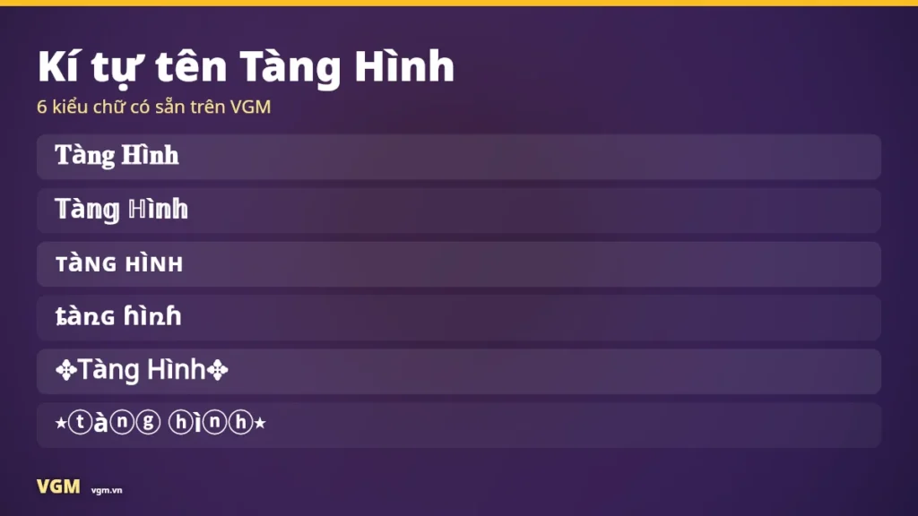 Kí Tự Tàng Hình – Ký Tự Trống Copy Được, Dùng Cho Tên Game