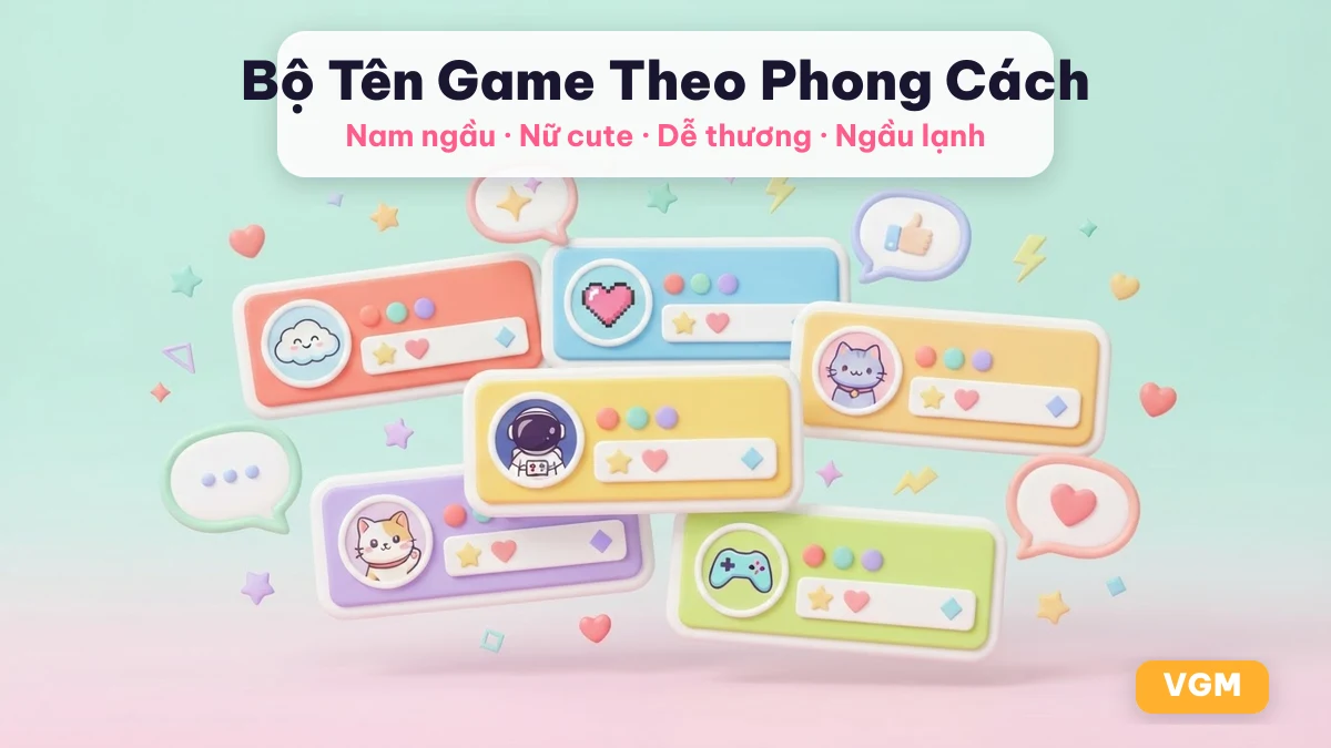 Bộ tên game kí tự đặc biệt theo phong cách nam ngầu, nữ cute