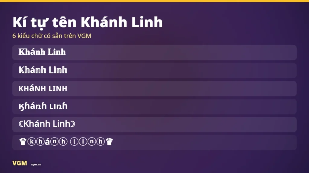 Tên Khánh Linh Kí Tự Đặc Biệt – Nickname Đẹp, Ý Nghĩa