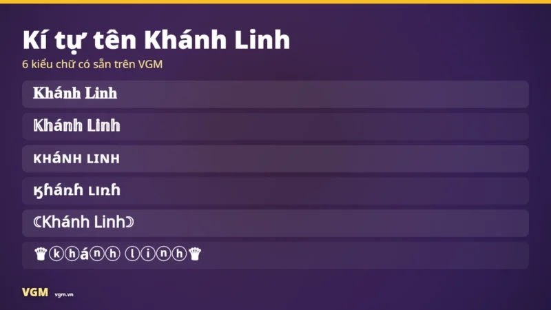 Tên Khánh Linh Kí Tự Đặc Biệt – Nickname Đẹp, Ý Nghĩa