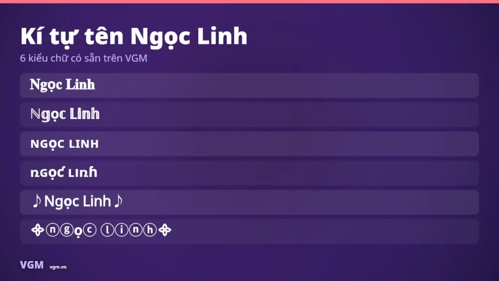 Tên Ngọc Linh Kí Tự Đặc Biệt – Nickname Đẹp, Ý Nghĩa
