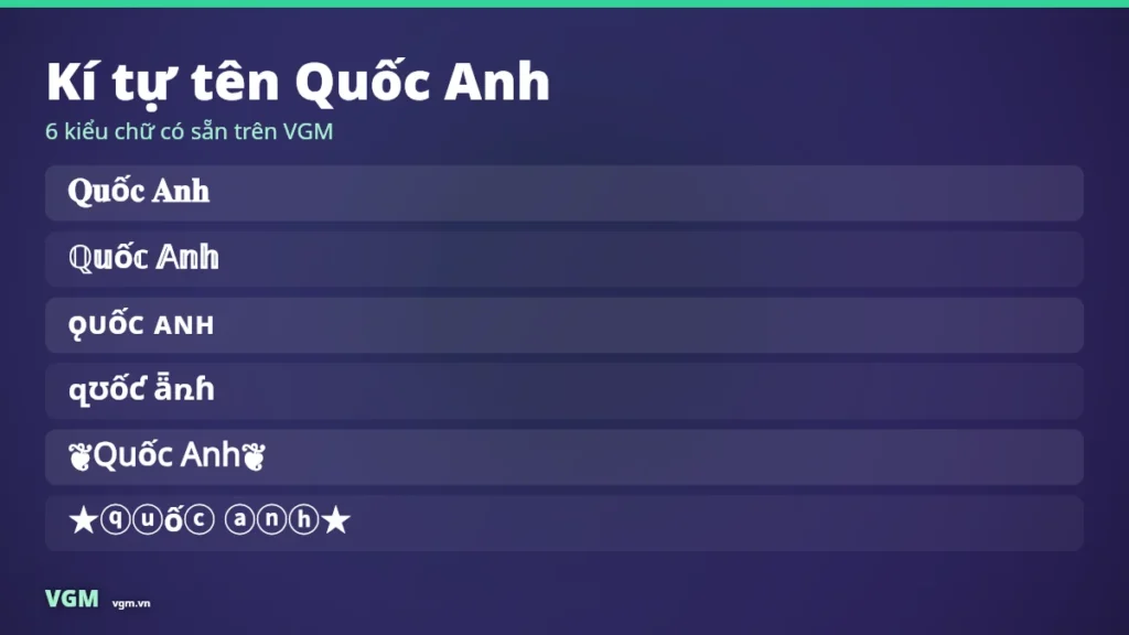 Tên Quốc Anh Kí Tự Đặc Biệt – Nickname Nam Ngầu, Ý Nghĩa
