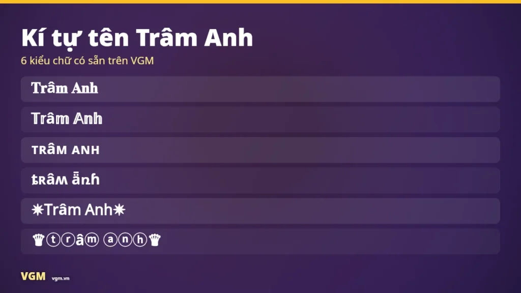 Tên Trâm Anh Kí Tự Đặc Biệt – Nickname Đẹp, Ý Nghĩa