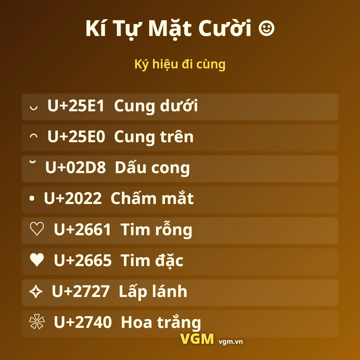 Kí Tự Mặt Cười ☺ – các ký hiệu đi cùng và mã U+